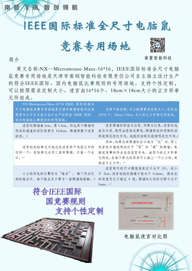 IEEE国际标准全尺寸电脑鼠竞赛专用场地